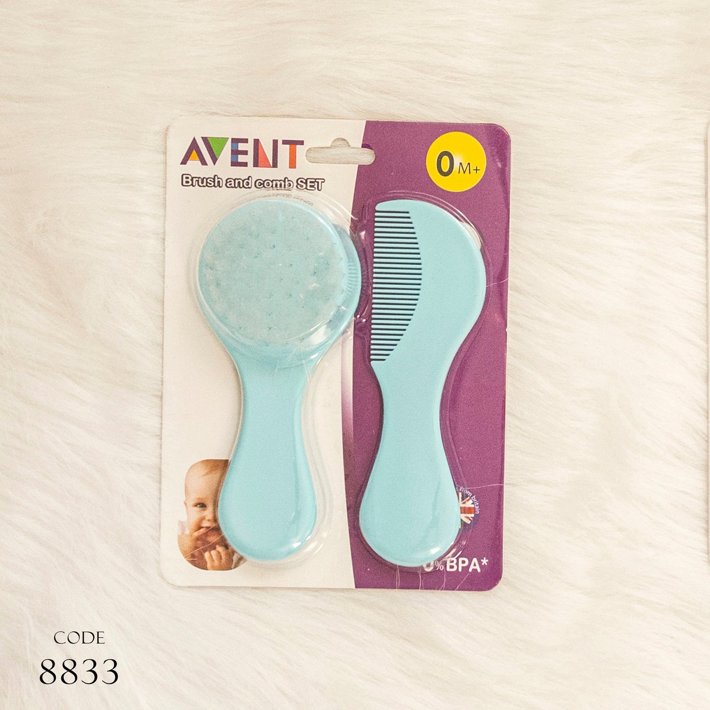 Baby Brush And Comb Set 8833 Blue For Boys