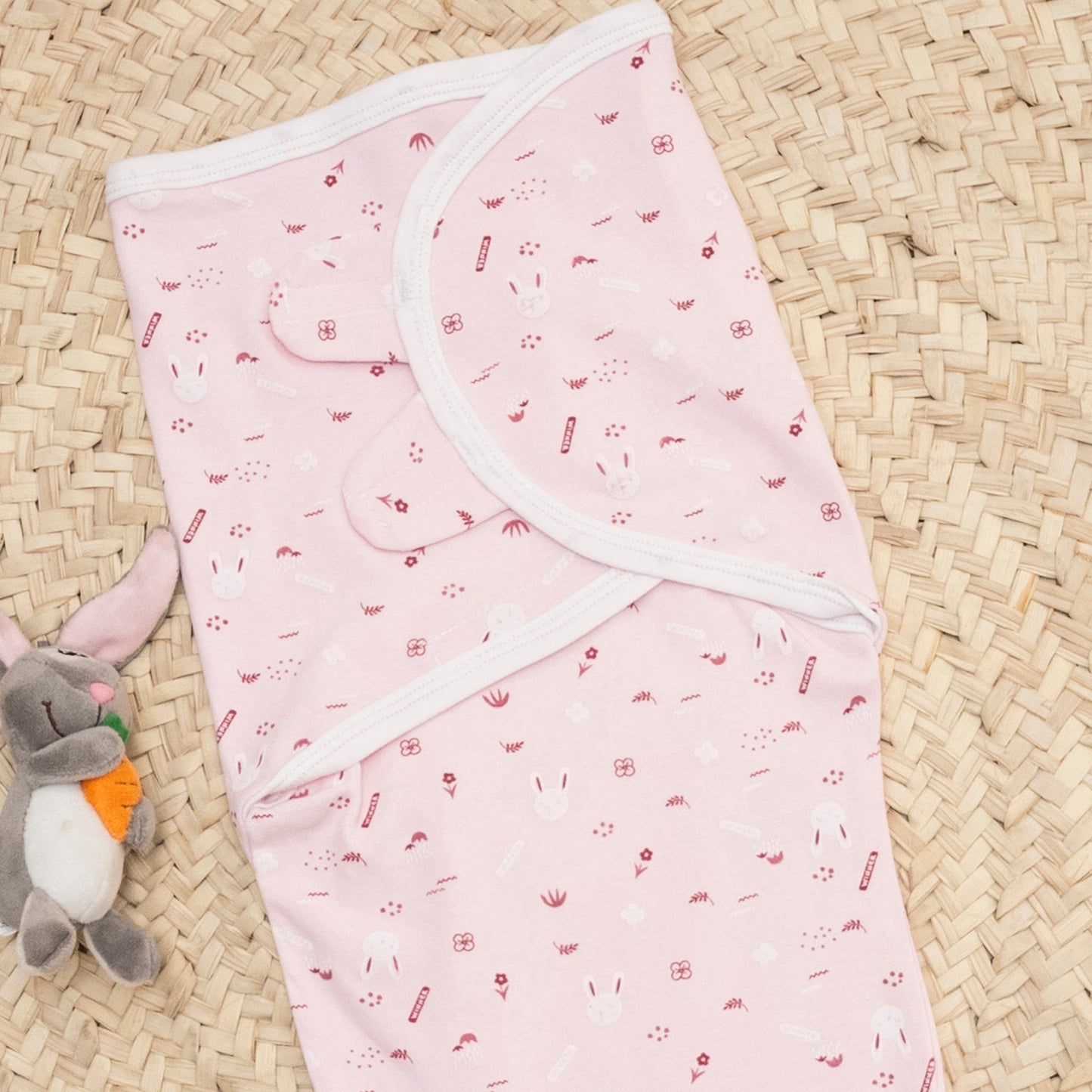 Swaddle Wrap 9003 For Newborns Girls, Cotton Fabric Pink