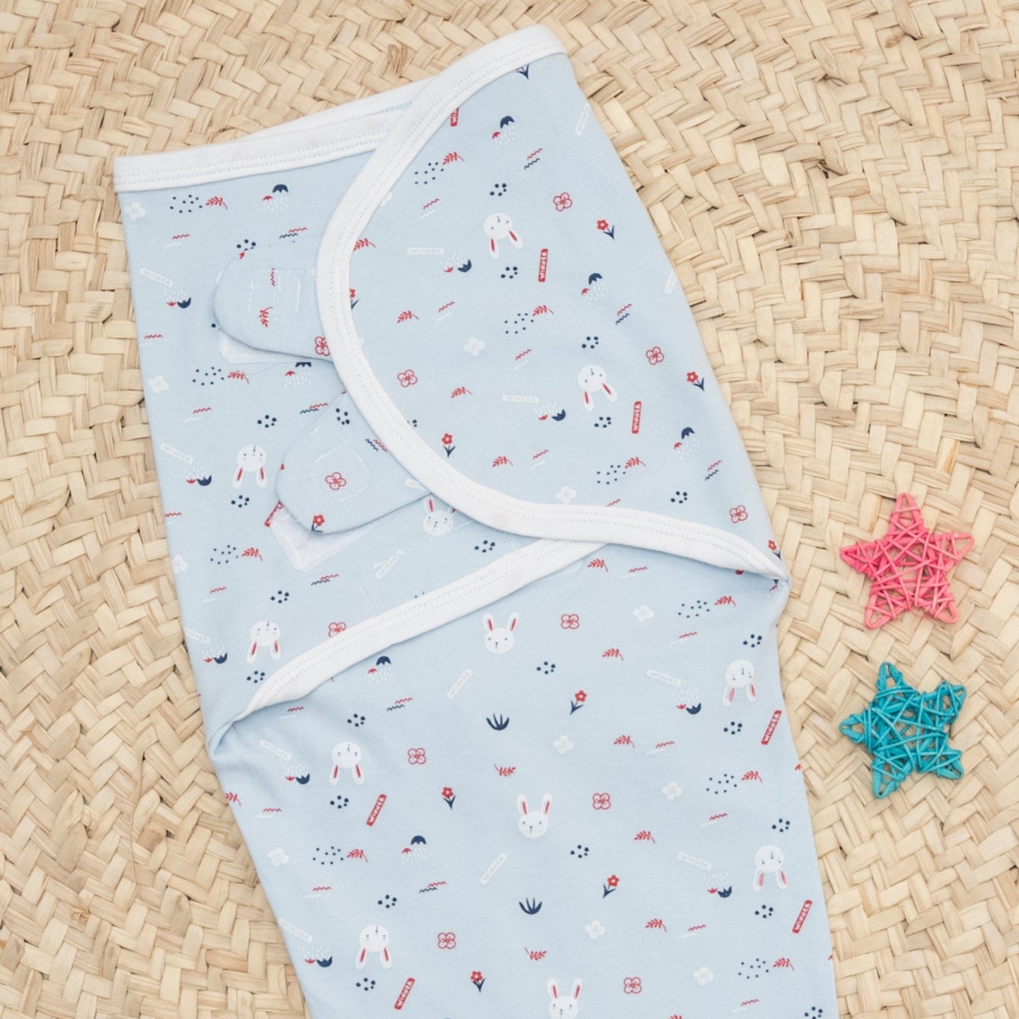 Swaddle Wrap 9003 For Newborn Boys, Cotton Fabric Blue