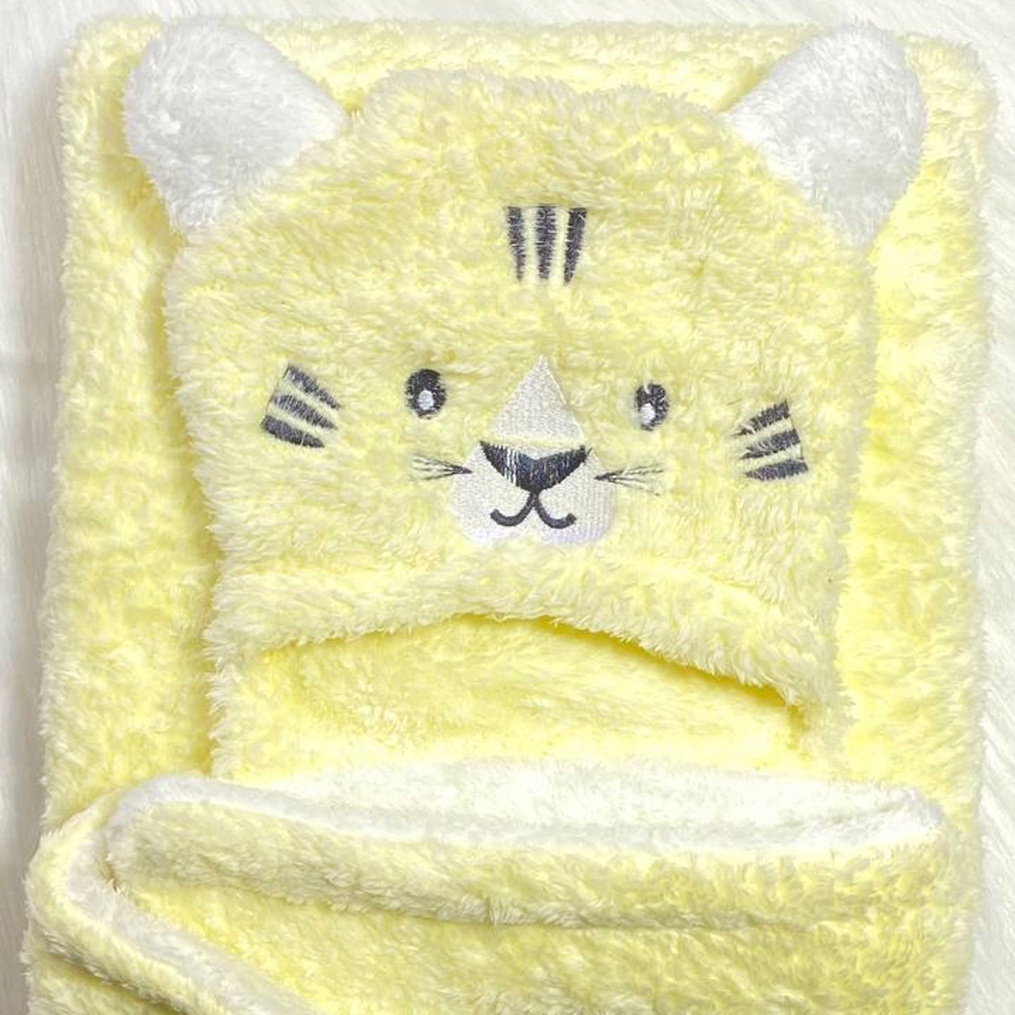 Blanket 9025 Newborn Double-Layered Fur - Yellow