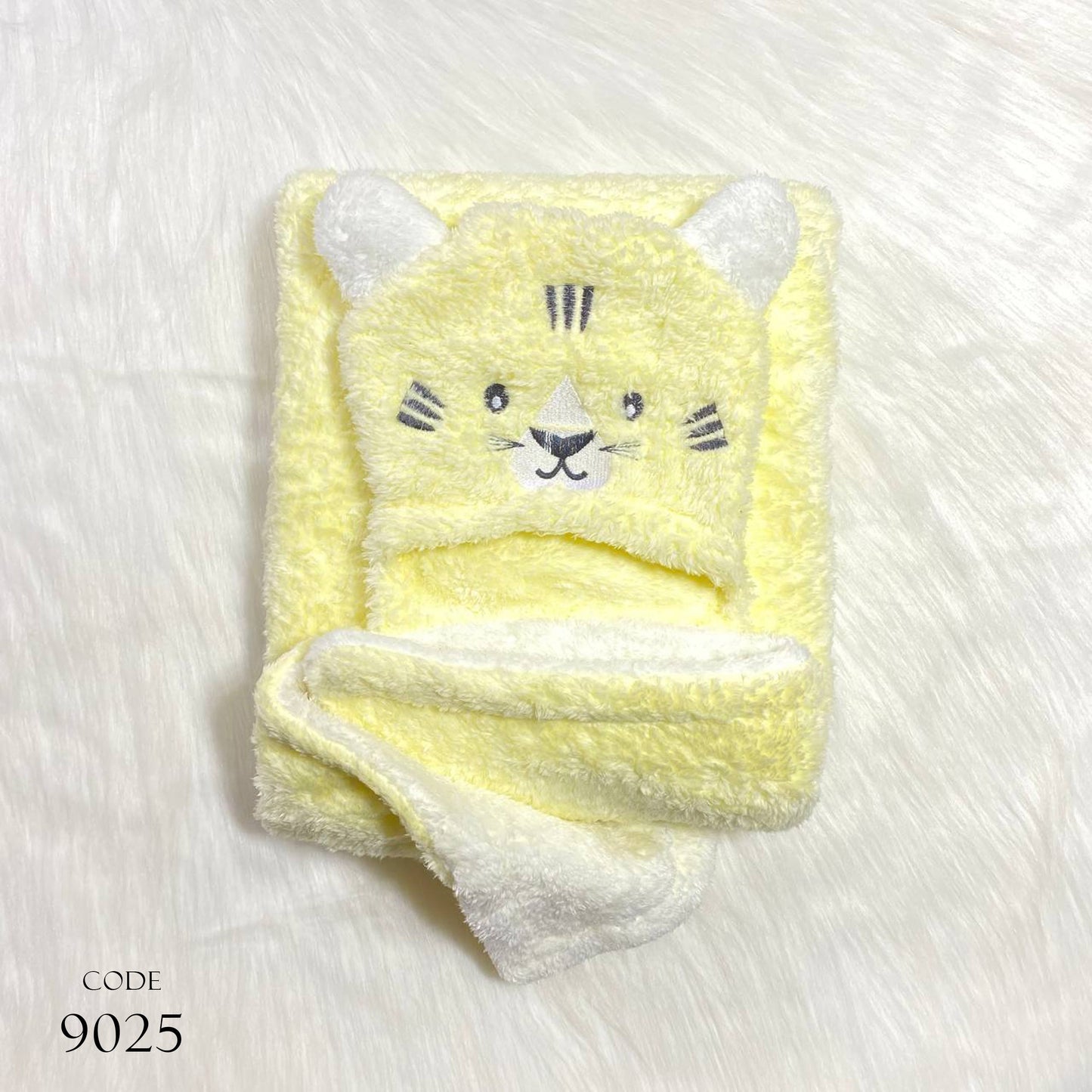 Blanket 9025 Newborn Double-Layered Fur - Yellow