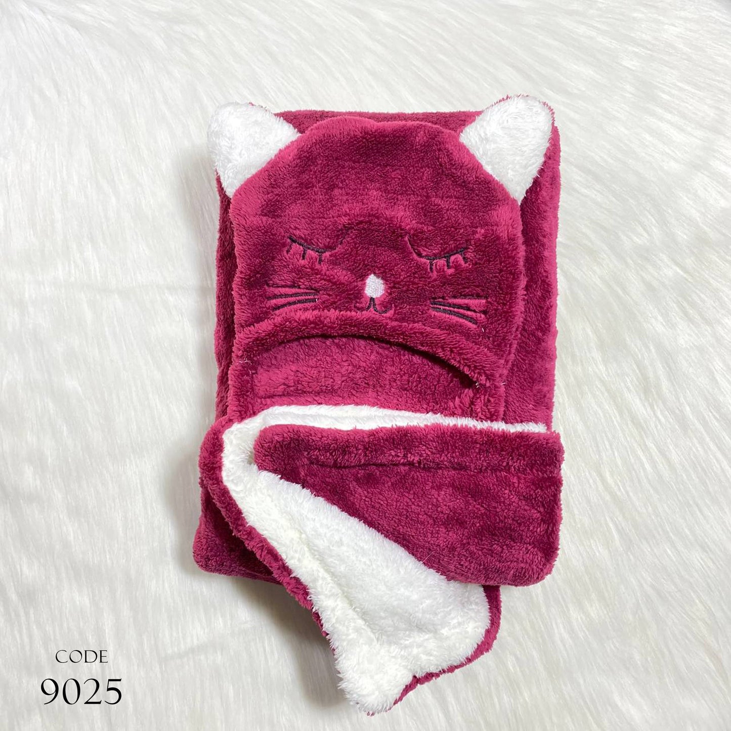 Blanket 9025 Newborn Double-Layered Fur - Dark Red