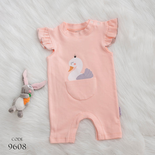 Newborn Cotton Bodysuit 9608 for Girls