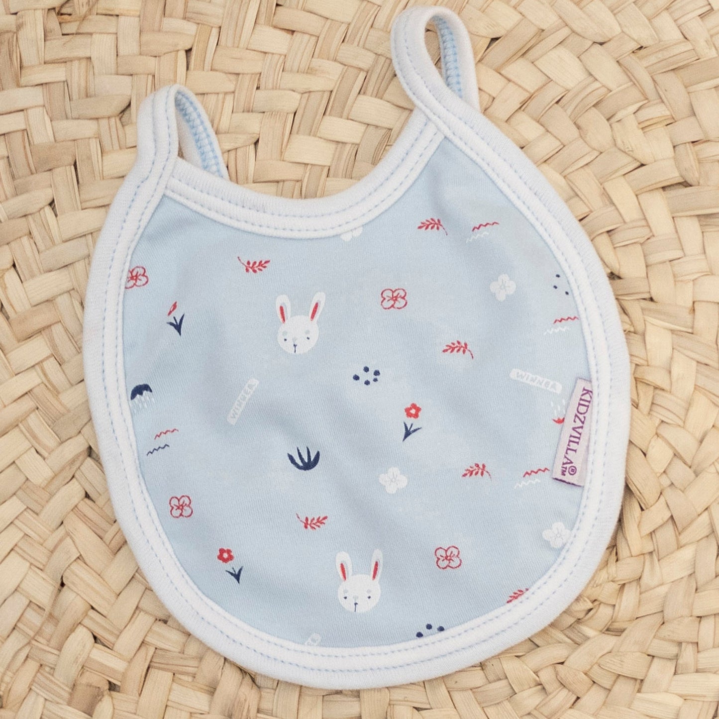 Cotton Bibs 9610 For Newborn Blue For Boys