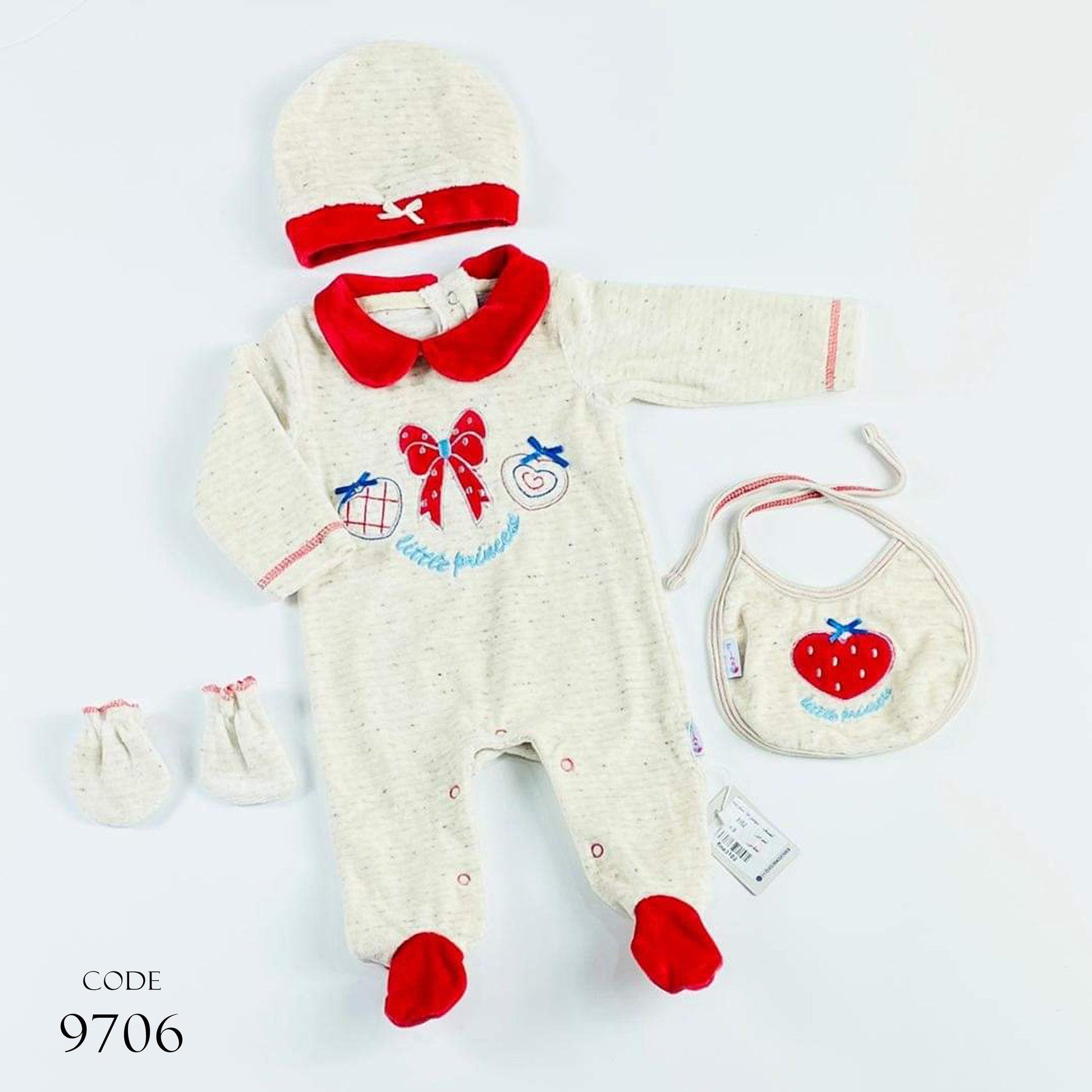 Newborn Winter Bodysuit 9706 Velour Romper For Unisex