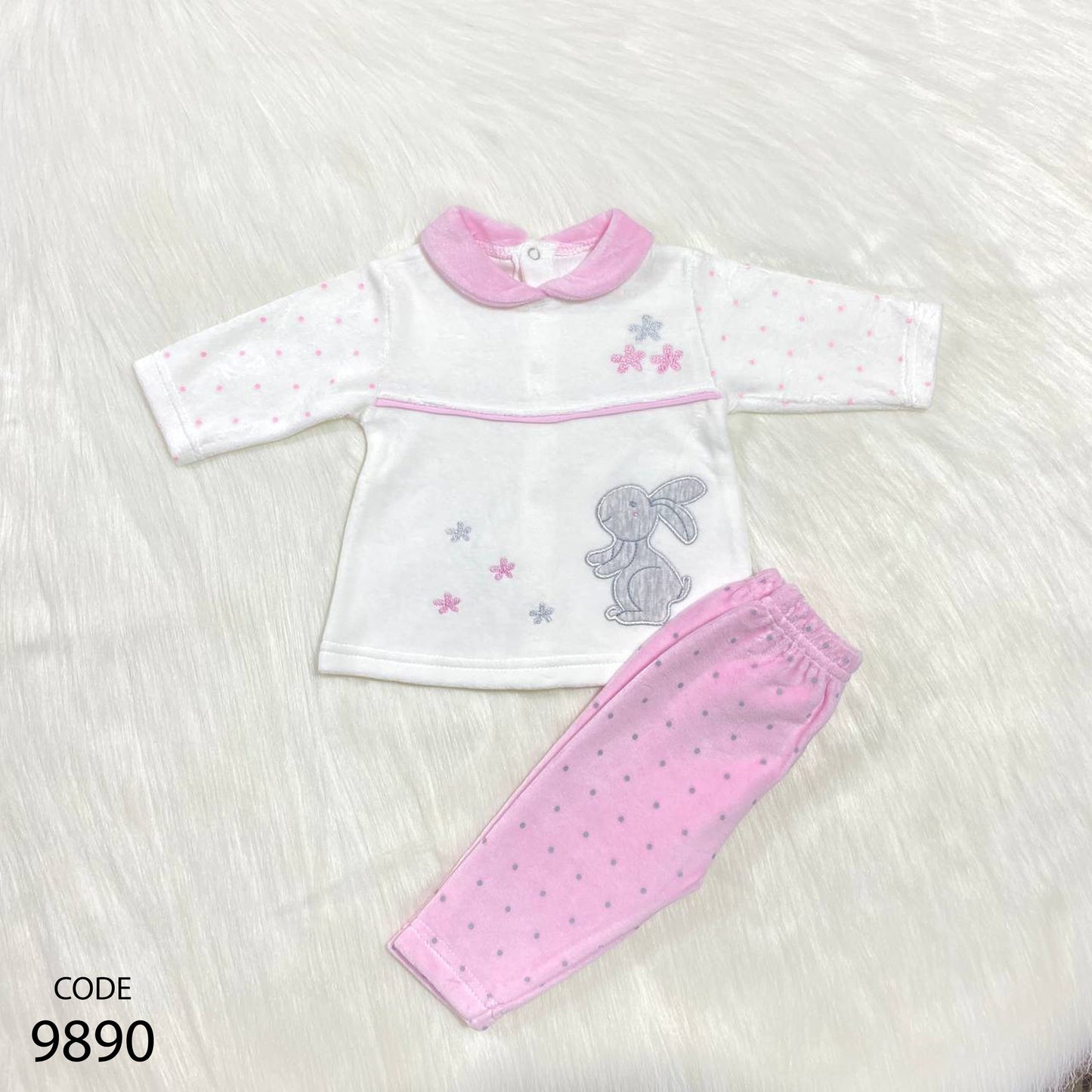 Pajama 9890 Velvet Winter Set For Girls Multicolor