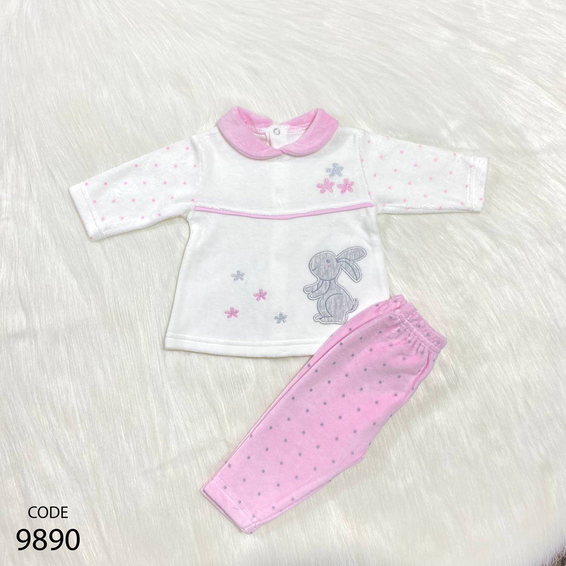 Pajama 9890 Velvet Winter Set For Girls Multicolor