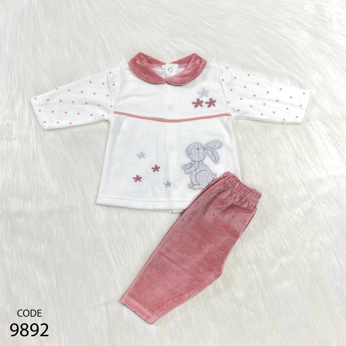 Pajama 9892 Velvet Winter Set For Girls Multicolor