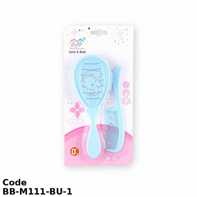 Grooming Kit Bb-M111-Bu Baby Brush And Comb Set - High-Quality Materials - Blue Color