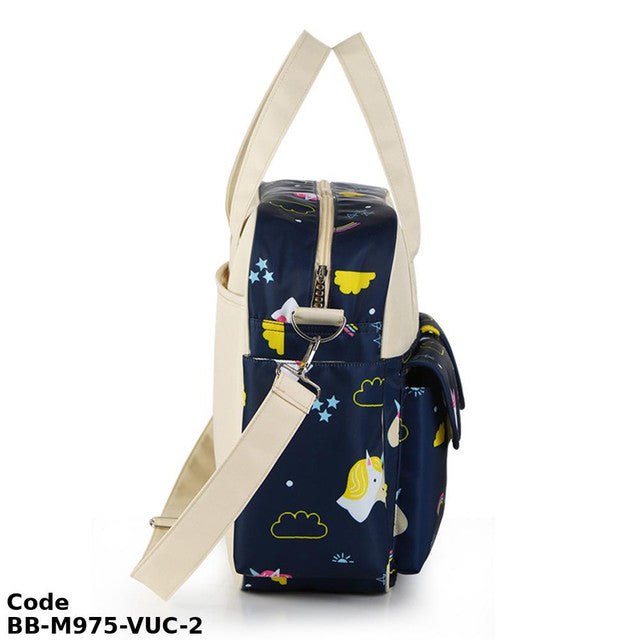 Diaper Bag BB-M975-VUC Classy with unicorn design Blue 30X40 cm