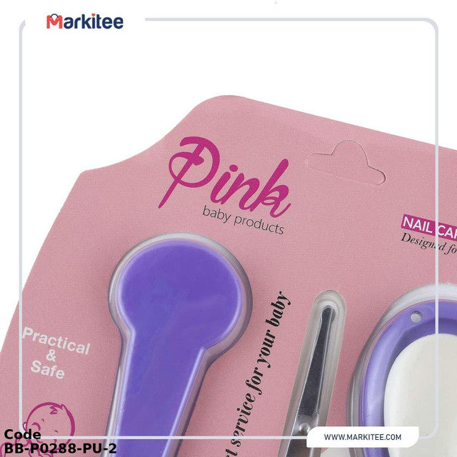 Grooming Kit Bb-P0288-Pu Pink Nail Care Set For Babies +0 Months - Purple