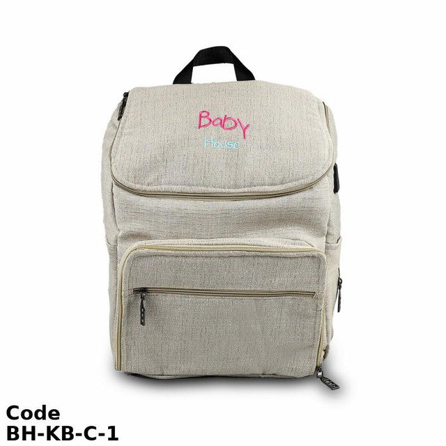 Diaper Bag BH-KB-C linen Backpack Beige Large