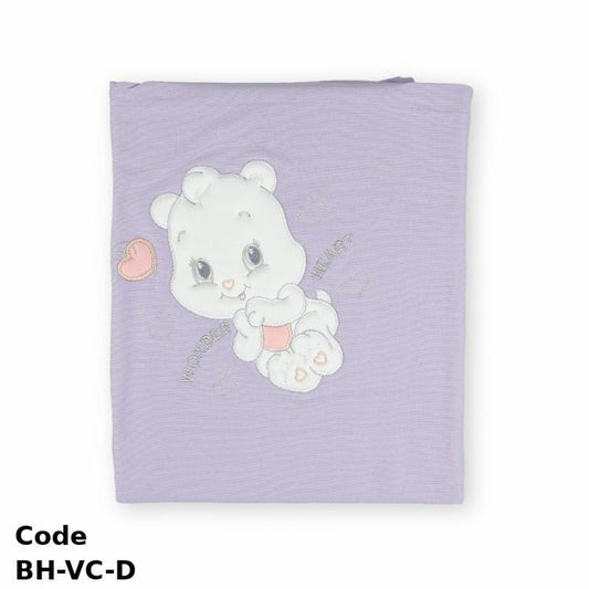 Coverlet Bh-Vc-D Cotton For Newborn Purple All Season For Unisex