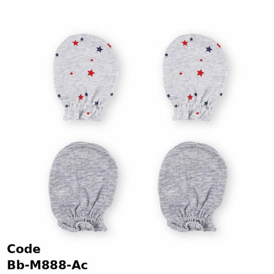 Gloves Bb-M888-Ac High Quality Cotton With Stylish Graphics Multicolor For Newborn Unisex