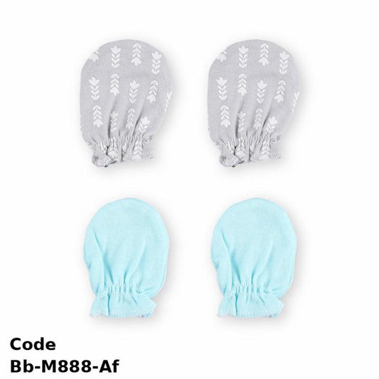 Gloves Bb-M888-Af High Quality Cotton With Stylish Graphics Multicolor For Newborn Girls