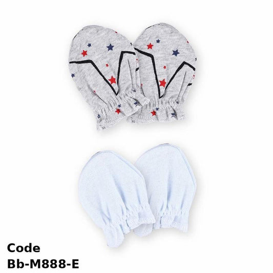 Gloves Bb-M888-E High Quality Cotton With Stylish Graphics Multicolor For Newborn Unisex