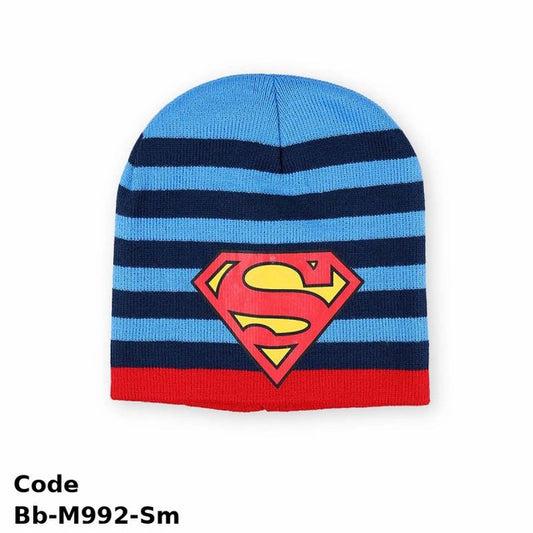 Ice Cap Bb-M992-Sm Super Man High Quality Soft Wool Blue And Red For Boys