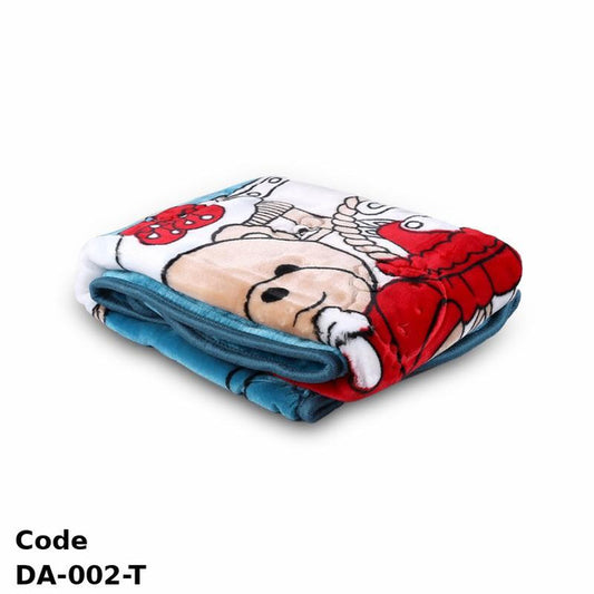 Plush Blanket Da-002-T With Cartoon Design 120X100 Cm Dark Blue Winter For Boys