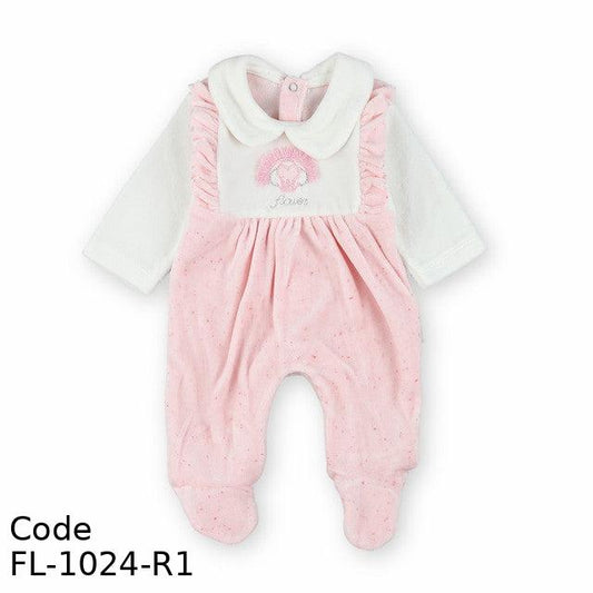 Bodysuit Fl-1024-R Winter Velvet For Girls Pink