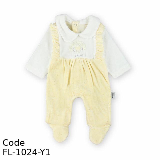 Bodysuit Fl-1024-Y Winter Velvet For Girls Yellow