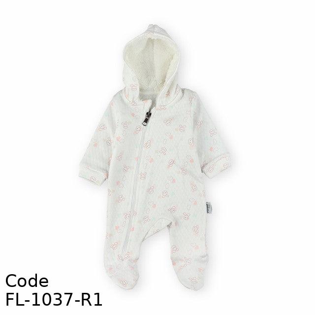 Bodysuit Fl-1037-R Winter Fur-Lined Hood For Girls Multicolor