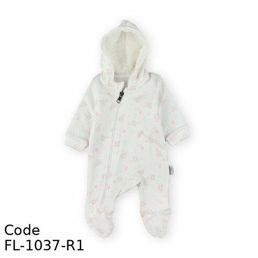 Bodysuit Fl-1037-R Winter Fur-Lined Hood For Girls Multicolor