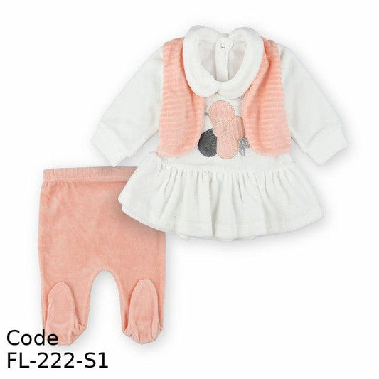 Outfit Set Fl-222-S Velvet (Velour) For Girls Simon & White