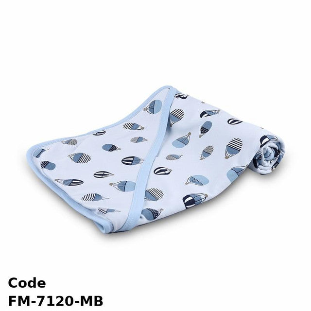 Blanket Fm-7120-Mb Cotton With Fun Cartoon Drawings Blue Summer For Boys