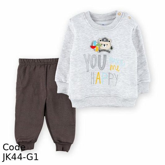 Pajama JK44-G1 Melton Cotton Winter Gray For Boys