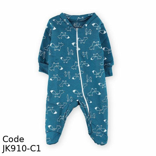 Bodysuit Jk910-C Winter Melton Cotton For Boys Navy Blue