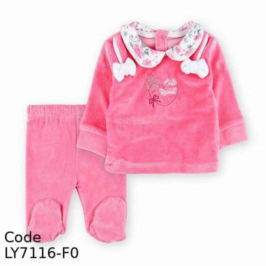 Pajama LY7116-F Velvet (Velour ) Winter Set fuchsia For Girls