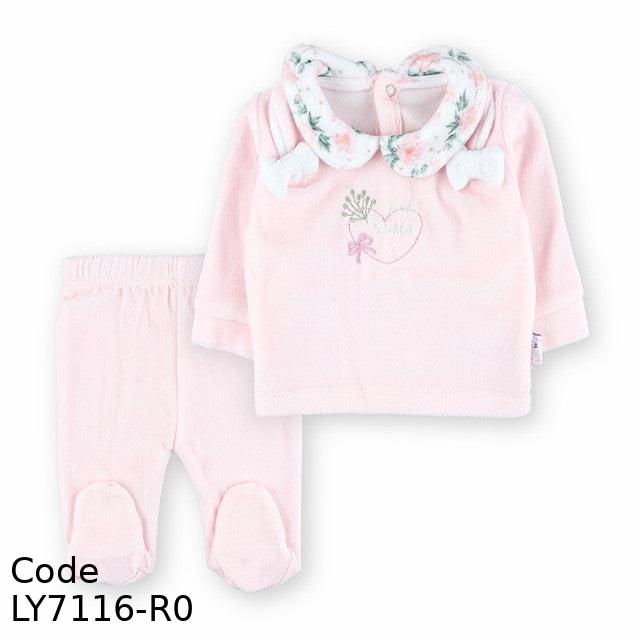 Pajama LY7116-R Velvet (Velour ) Winter Set Rose For Girls