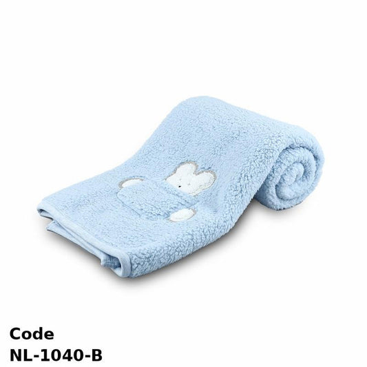 Plush Blanket Nl-1040-B Teddy Bear 89X105 Cm Blue Winter For Unisex