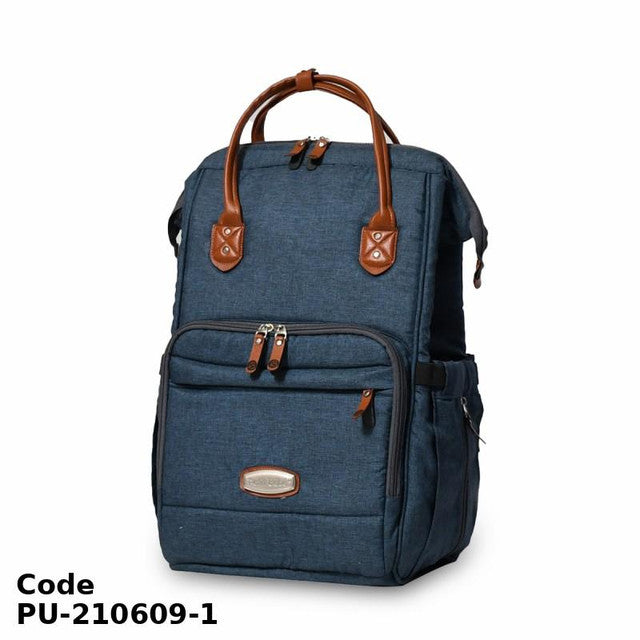 Diaper Bag PU-210609 premium Max with changing mat Dark Blue 47x33x20 cm