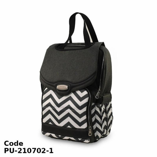 Diaper Bag PU-210702 Premuim Formi with changing mat Black 46x34x16 cm