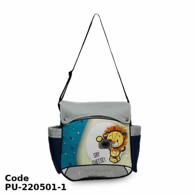 Diaper Bag PU-220501 Uni camera Grey and Navy 36X36X17 cm