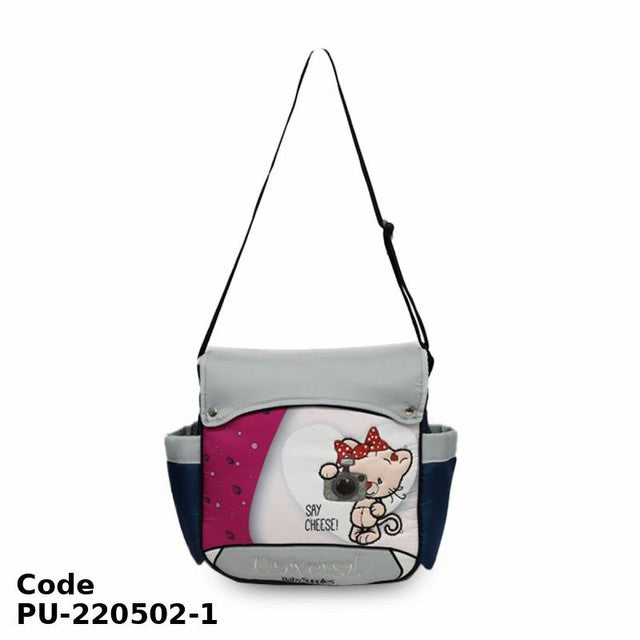 Diaper Bag PU-220502 Uni camera Grey and Navy 36X36X17 cm