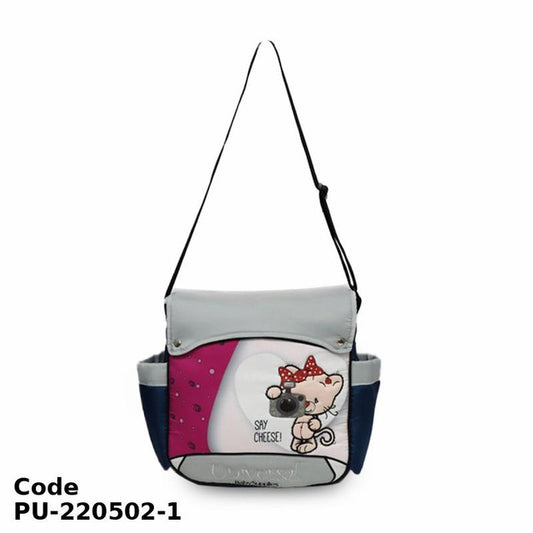 Diaper Bag PU-220502 Uni camera Grey and Navy 36X36X17 cm