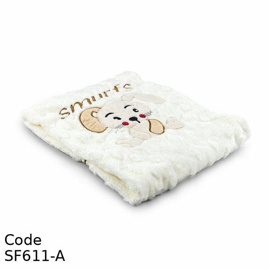 Blanket SF611-A fur  90*85 cm Winter Off White For Unisex