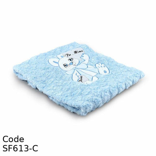 Blanket SF613-C fur  90*85 cm Winter with a triangle tip Baby Blue For Boys