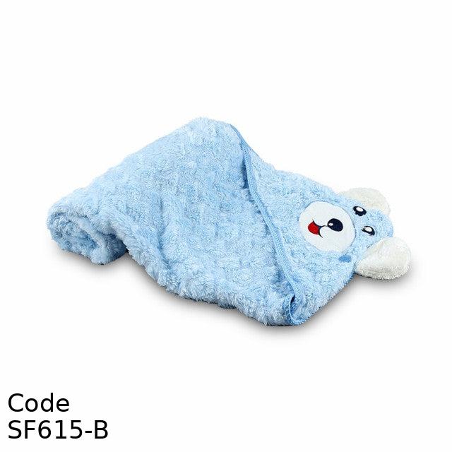 Blanket SF615-B fur  90*85 cm Winter with a triangle tip Baby Blue For Unisex