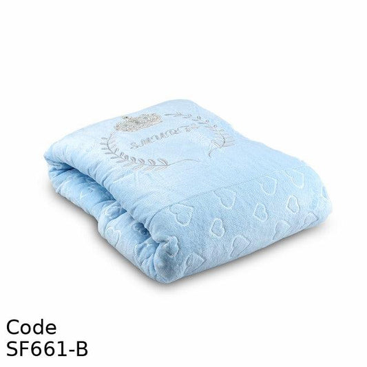 Blanket SF661-B Fur 100*85 cm 2 layers blue For Boys