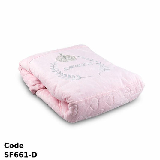 Blanket Sf661-D Two-Layer Fur 100X85 Cm Pink Winter For Girls