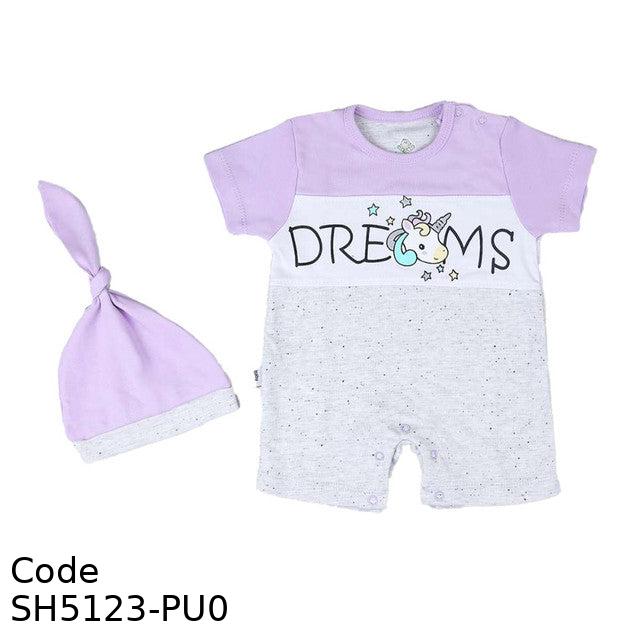 Tshirt Sh5123-Pu Summer Short Sleeve For Girls Purple