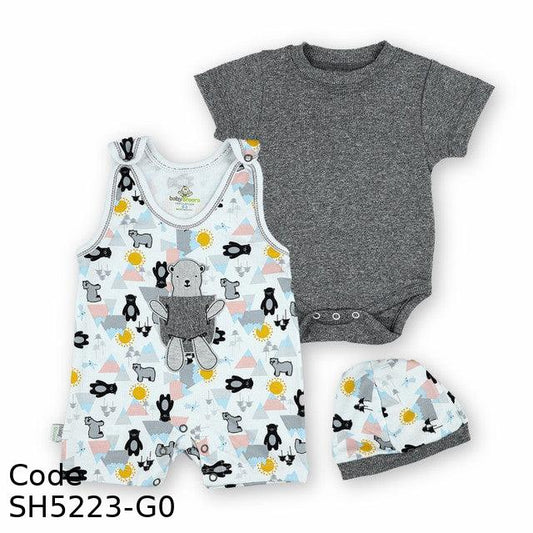 Bodysuit Sh5223-G Summer 2 Pieces For Boys Grey