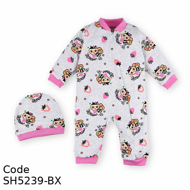 Bodysuit Sh5239-Bx Winter With Hood For Girls Multicolor