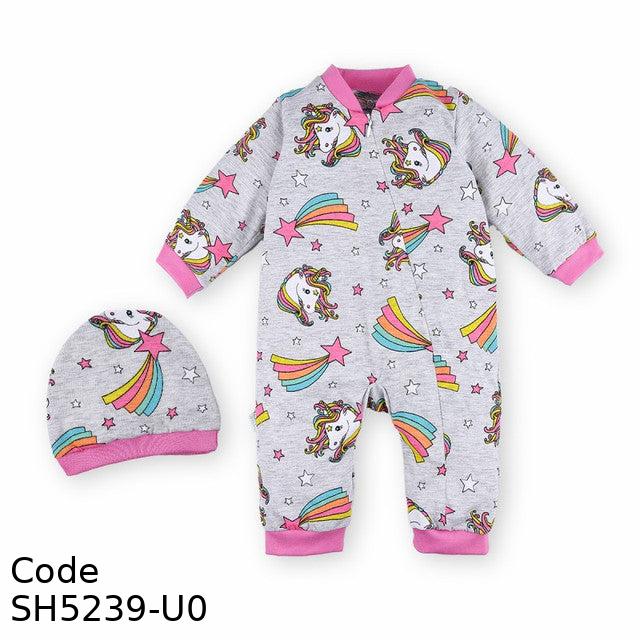 Bodysuit Sh5239-U Winter With Hood For Girls Multicolor