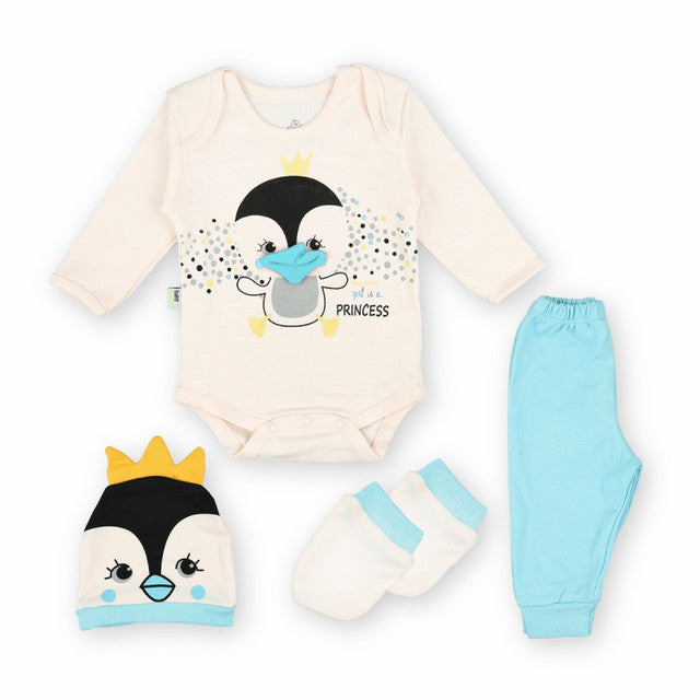 Baby Shoora SH5260-B Newborn Cotton Set 4 pieces ( Baby shower set ) ( Hospital kit) for Girls