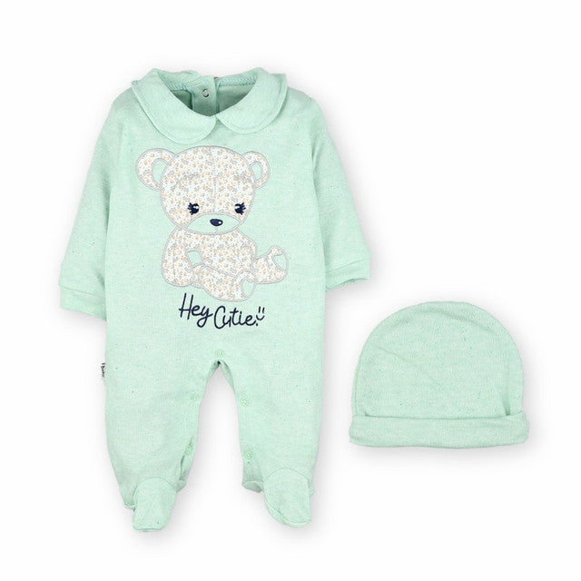 Baby Shoora SH5262-G Autumn Bodysuit Romper with hat For Girls