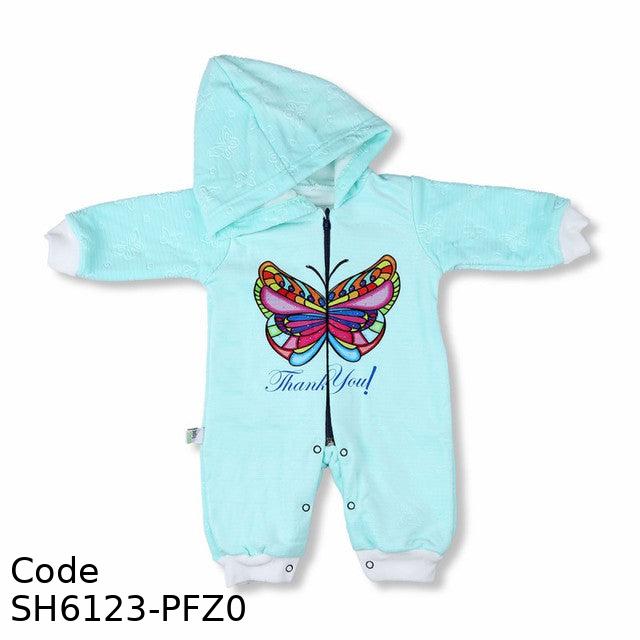 Bodysuit Sh6123-Pfz Winter Hooded For Girls Turqoise